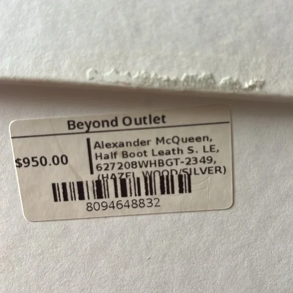 Alexander McQueen Metal Heel Ankle Boots - Suede - Tan/Silver - Picture 8 of 10